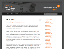 Tablet Screenshot of blog.bibliotheekservice-fryslan.nl